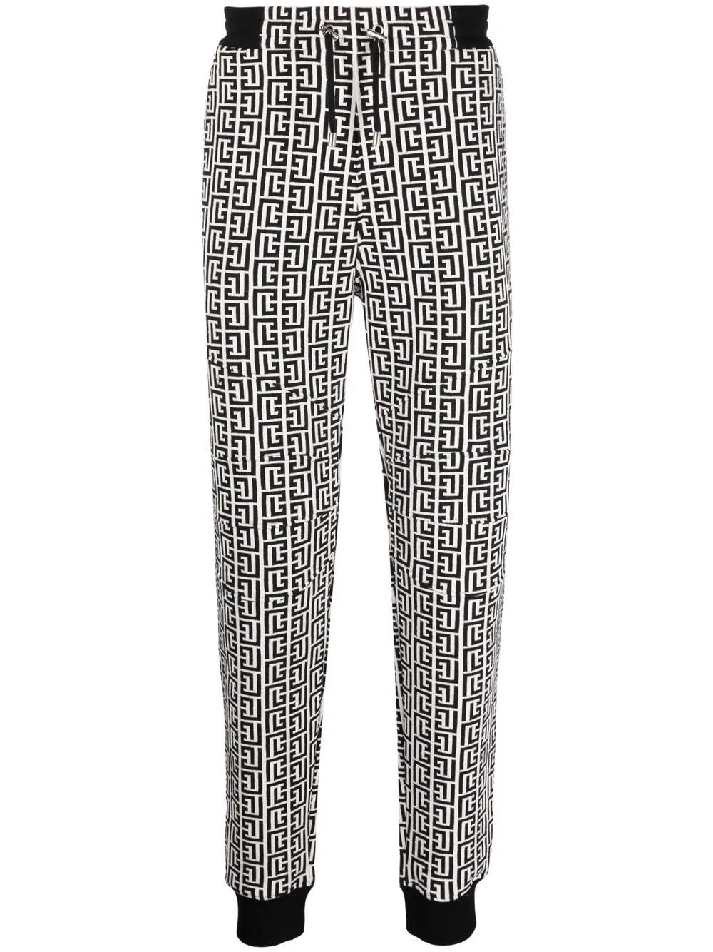 Balmain monogram-print trackpants