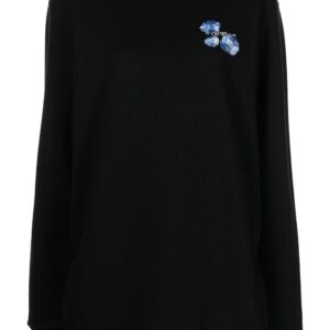 Off-White floral logo-print sweatshirt dress