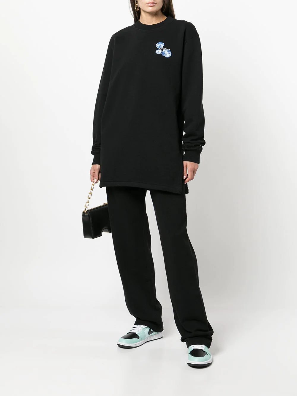 Off-White floral logo-print sweatshirt dress - Image 2