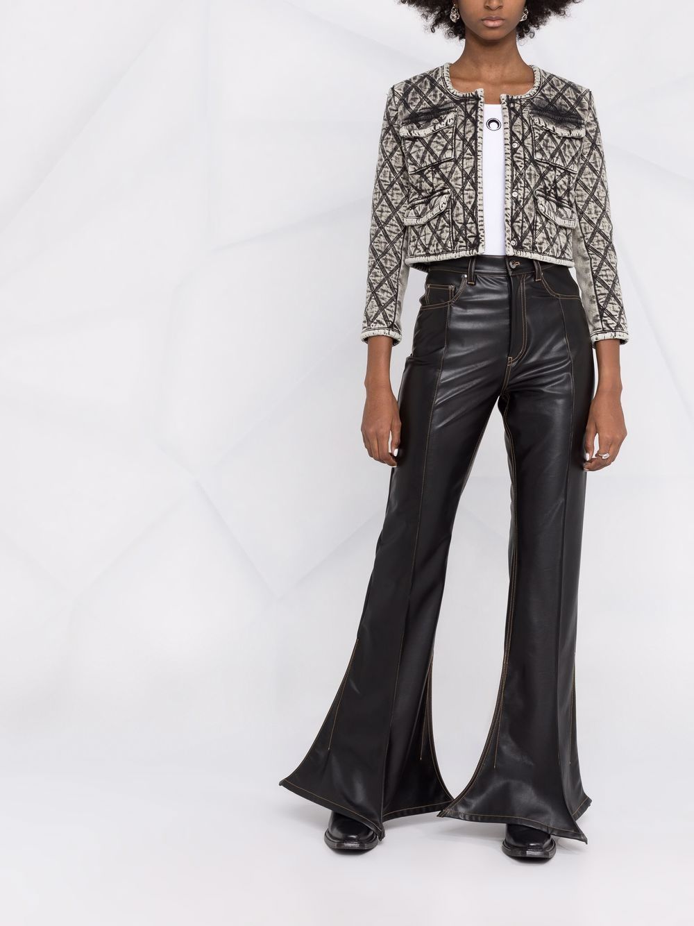 Diesel contrast-stitching cropped jacket - Image 2