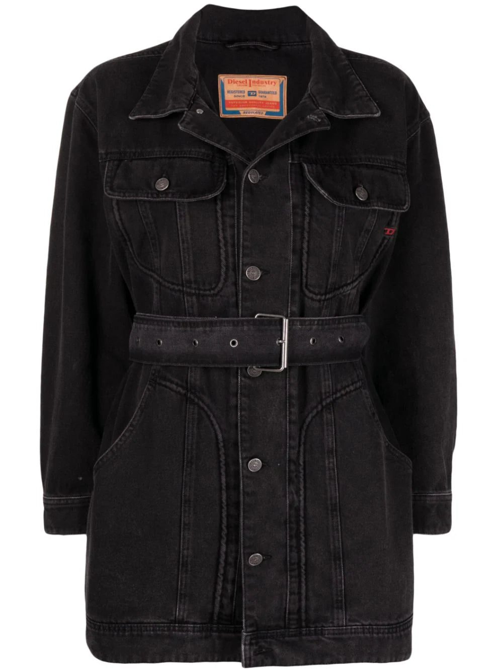 Diesel De-Flaminia belted denim jacket