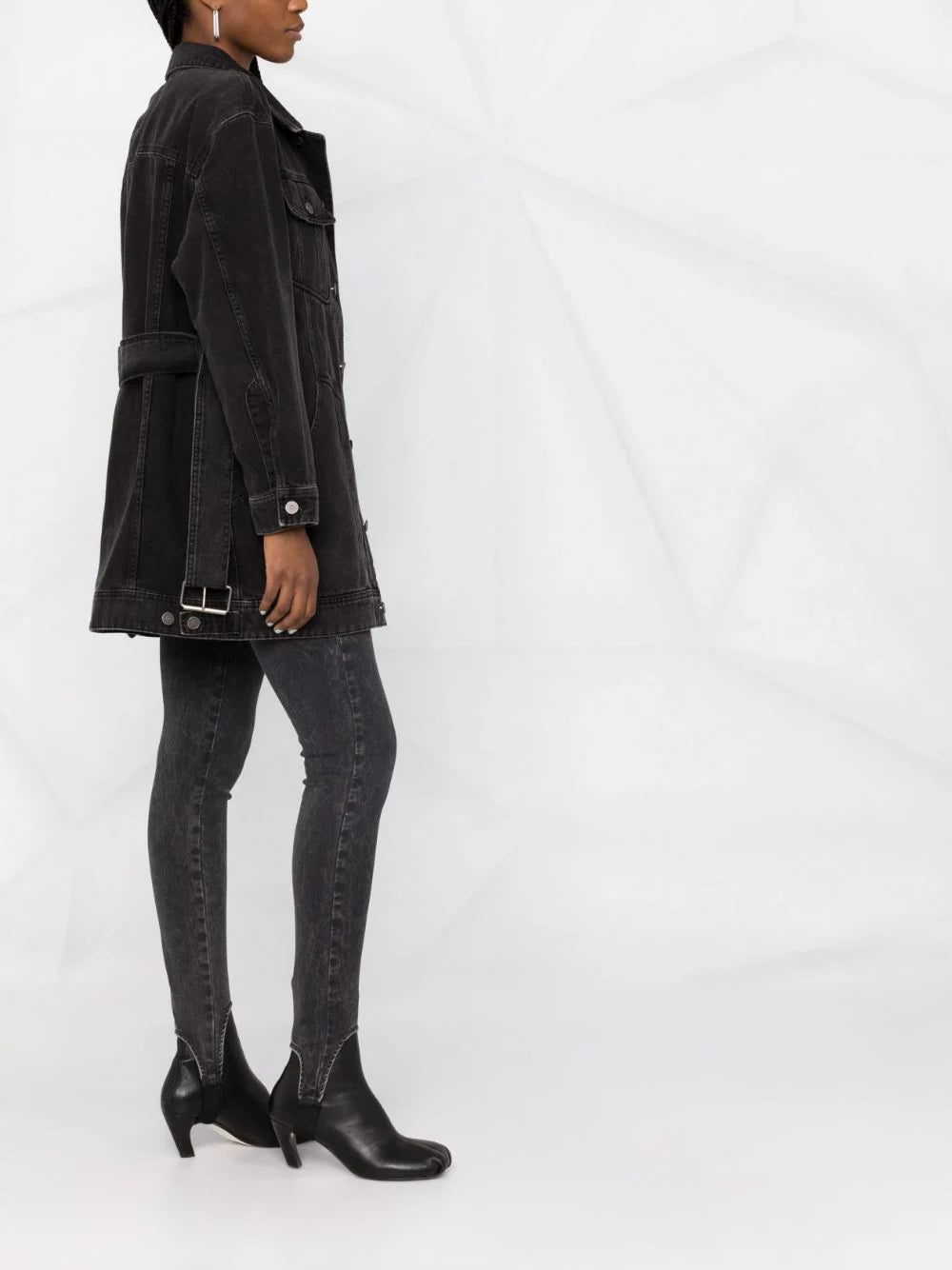 Diesel De-Flaminia belted denim jacket - Image 4