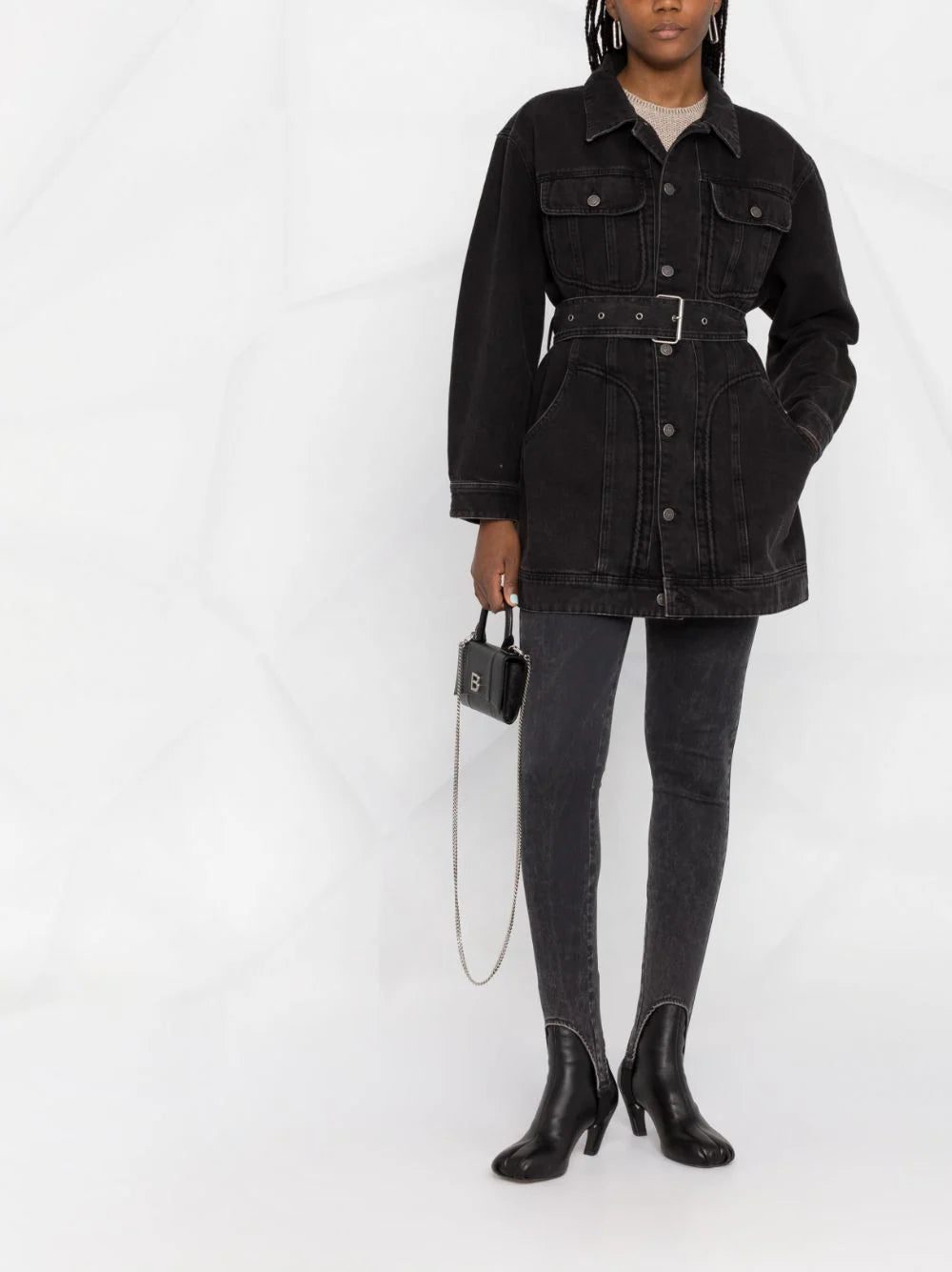 Diesel De-Flaminia belted denim jacket - Image 2