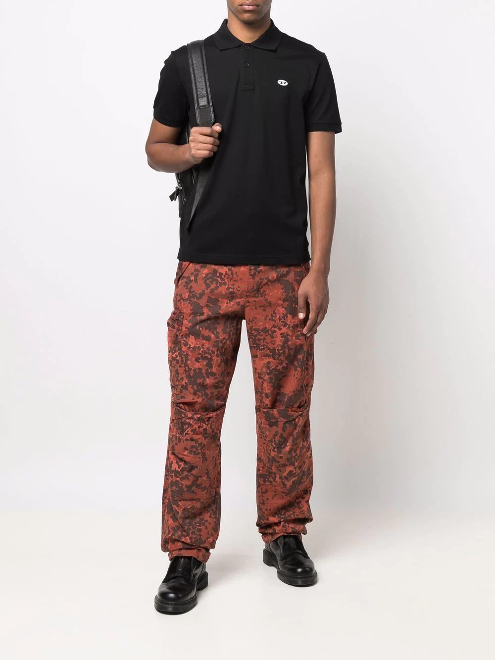 Diesel logo-patch polo shirt - Image 2