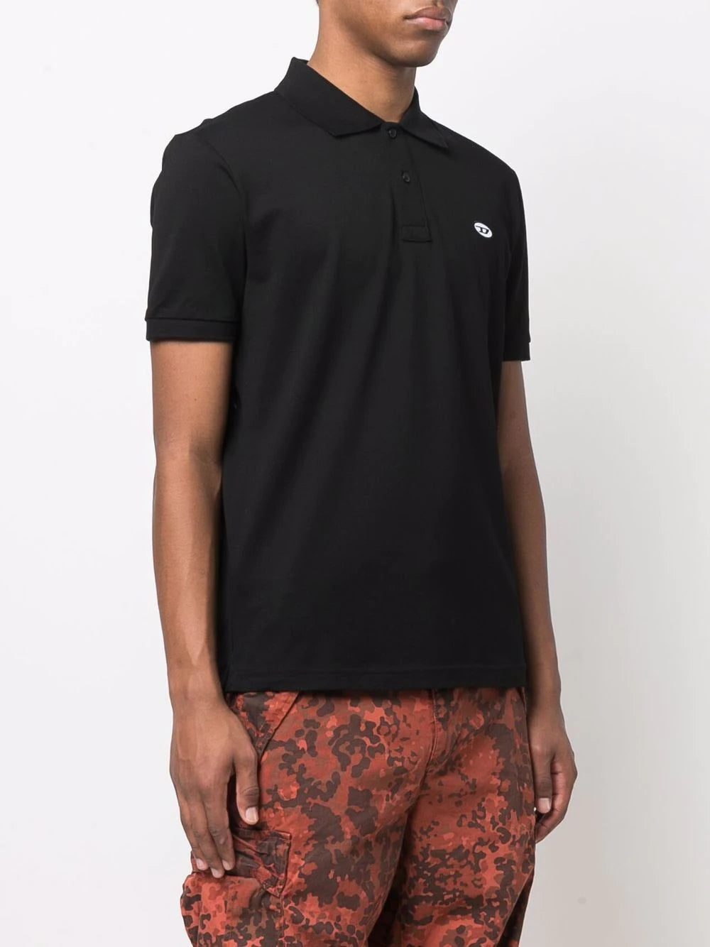 Diesel logo-patch polo shirt - Image 3
