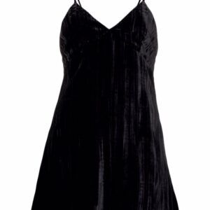 Saint Laurent spaghetti-strap mini velvet dress
