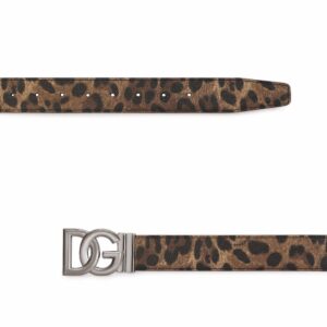 Louis Vuitton leopard-print reversible belt
