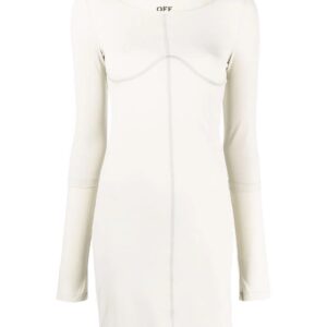 Off-White logo-print jersey dress