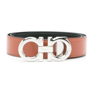 Ferragamo logo-plaque leather belt