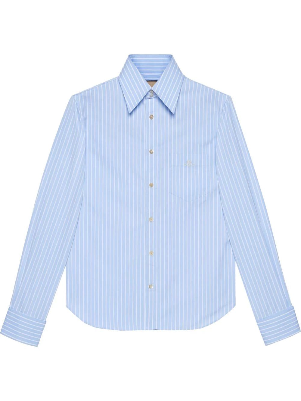 Gucci logo-embroidered striped shirt