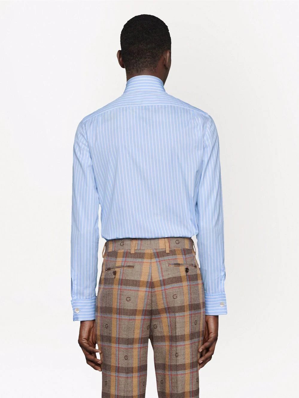 Gucci logo-embroidered striped shirt - Image 4