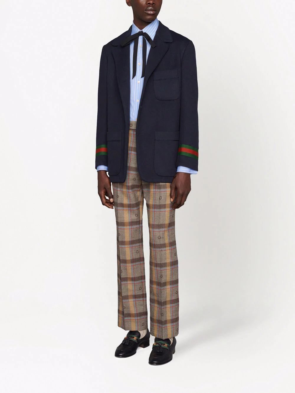 Gucci logo-embroidered striped shirt - Image 2