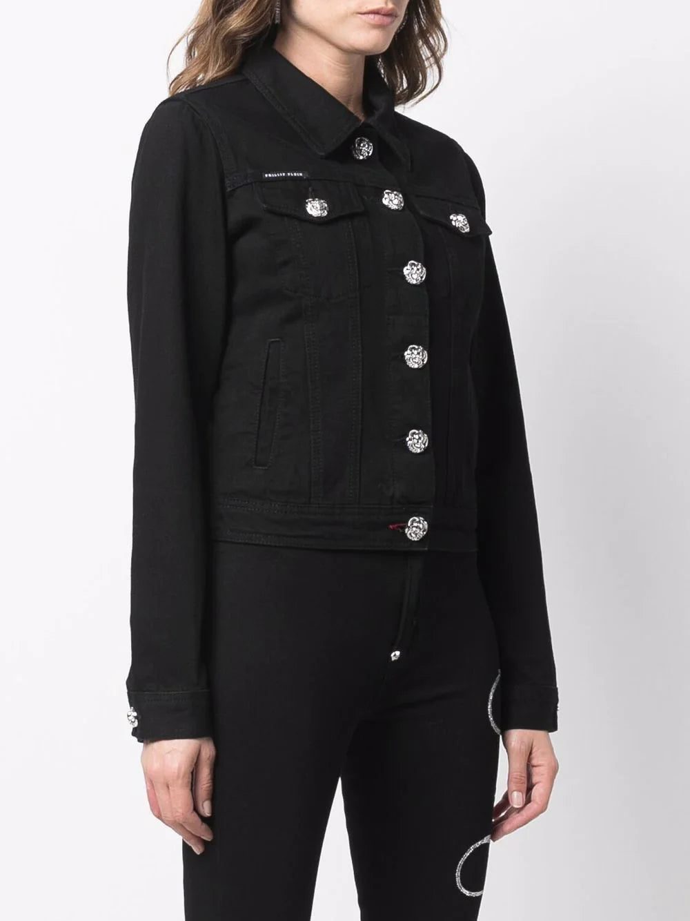 Philipp Plein logo-plaque denim jacket - Image 3