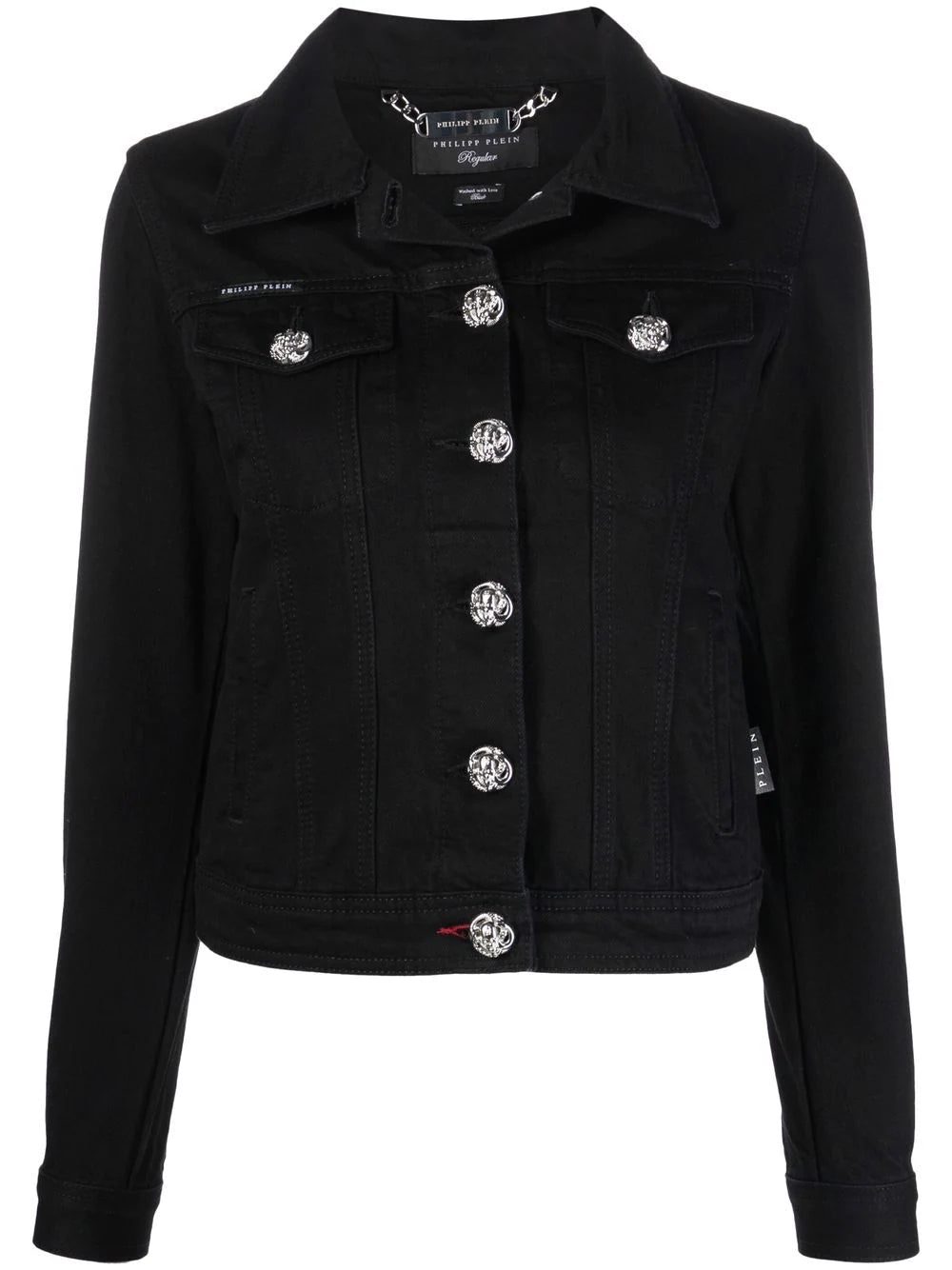 Philipp Plein logo-plaque denim jacket