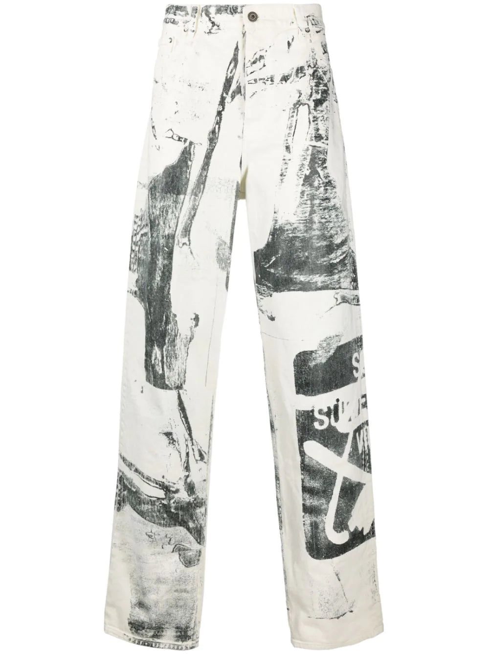 Off-White graphic-print wide-leg trousers