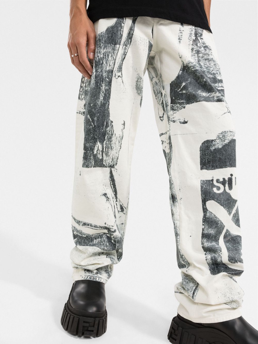 Off-White graphic-print wide-leg trousers - Image 3