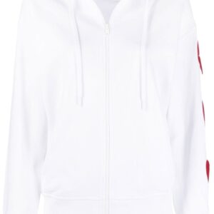 Love Moschino heart-patch cut-out zipped hoodie