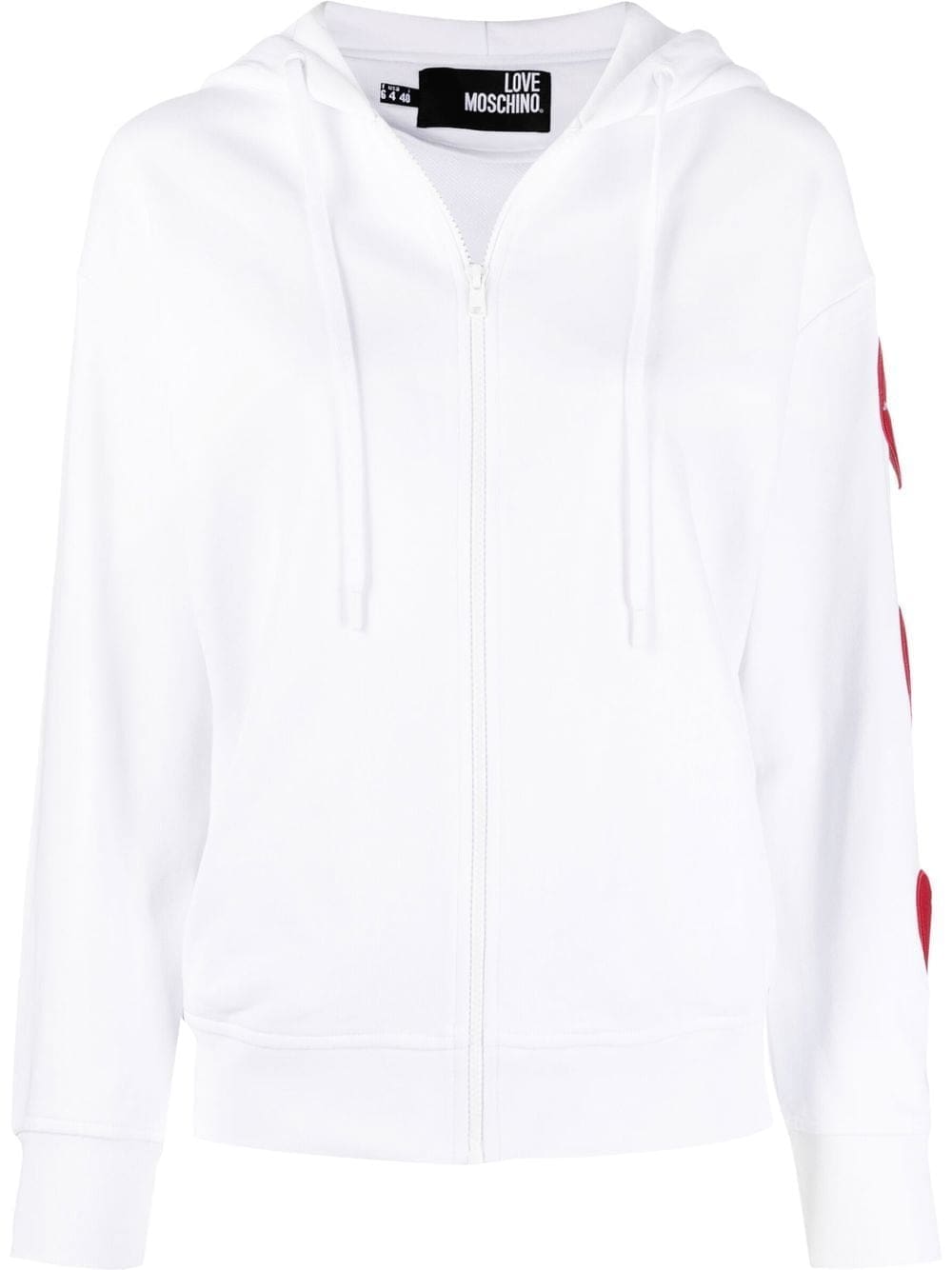 Love Moschino heart-patch cut-out zipped hoodie