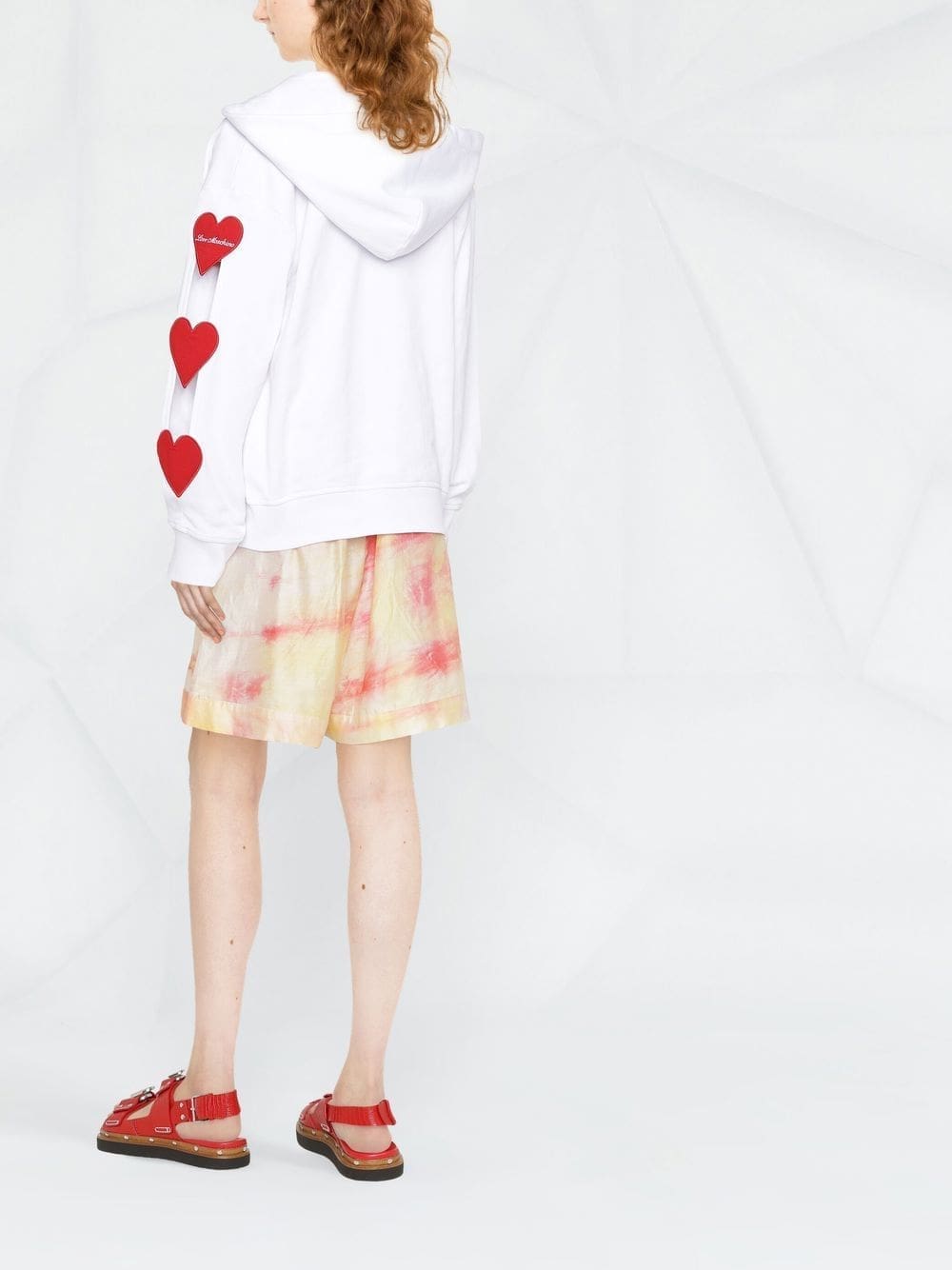 Love Moschino heart-patch cut-out zipped hoodie - Image 4