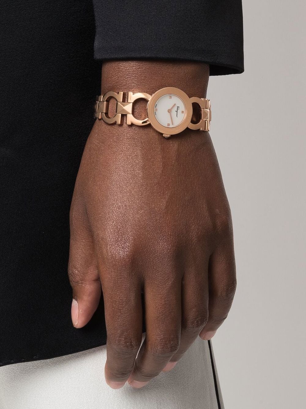 Salvatore Ferragamo Watches double-Gancini round watch - Image 2