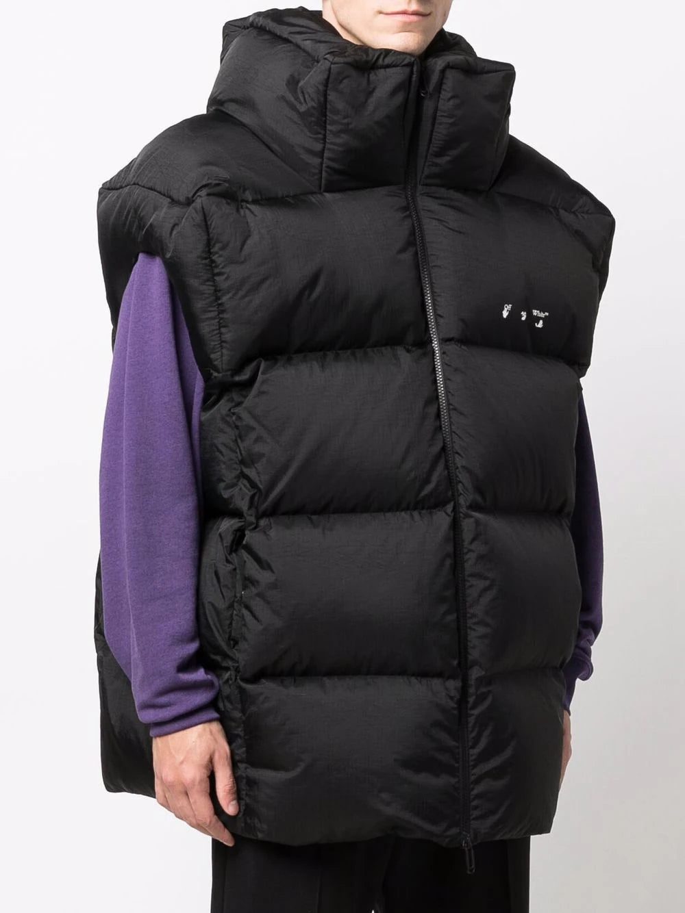 Off-White down-feather logo-print gilet - Image 3