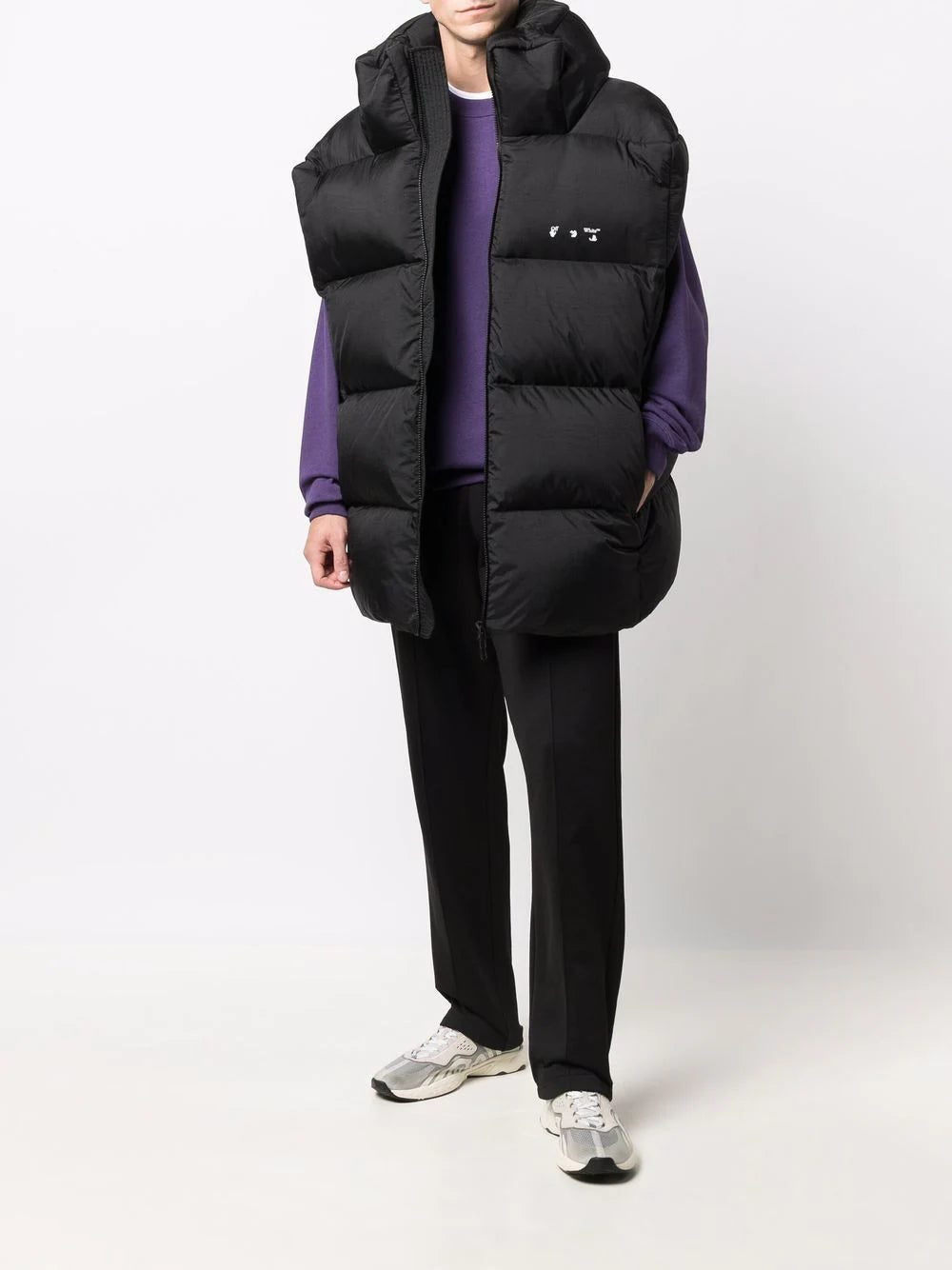 Off-White down-feather logo-print gilet - Image 2