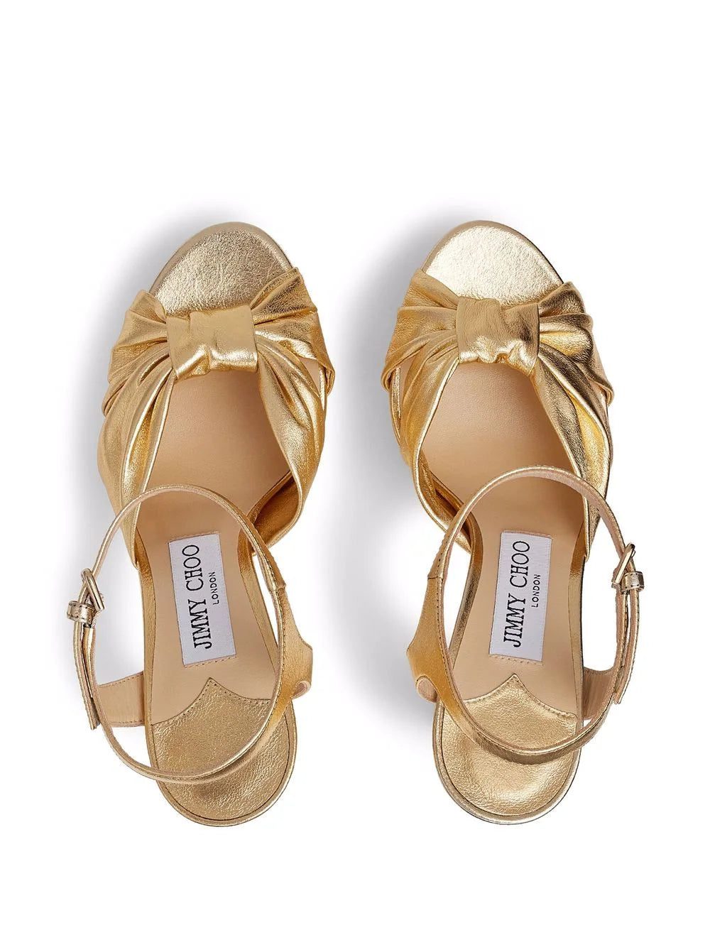 Jimmy Choo Heloise metallic-effect 120mm sandals - Image 3