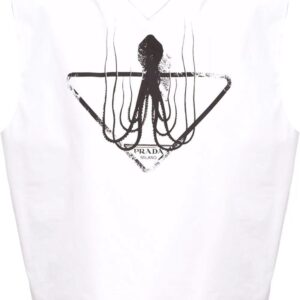 Prada  graphic-print sleeveless shirt