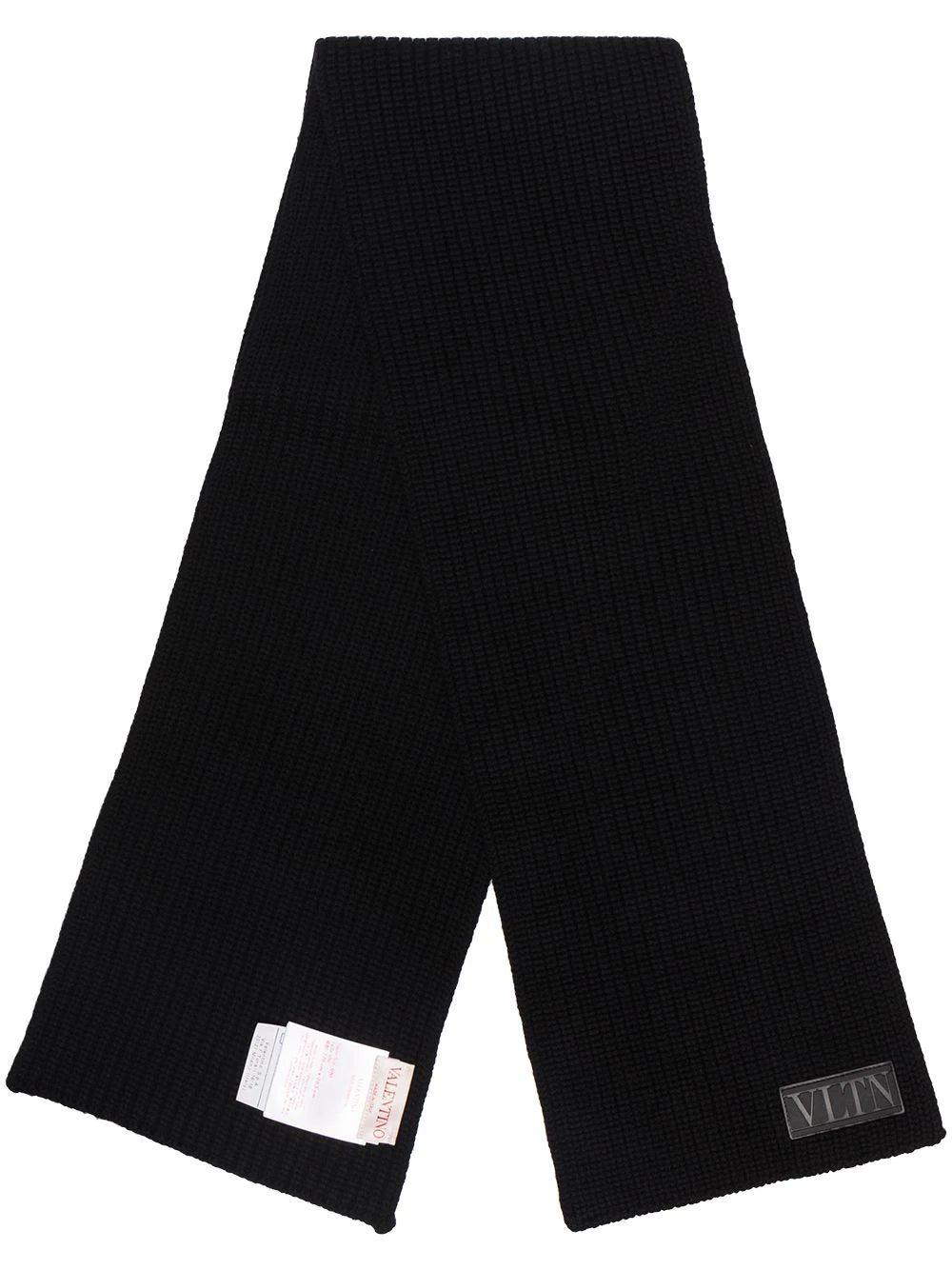 Valentino Garavani VLTN logo patch knitted scarf