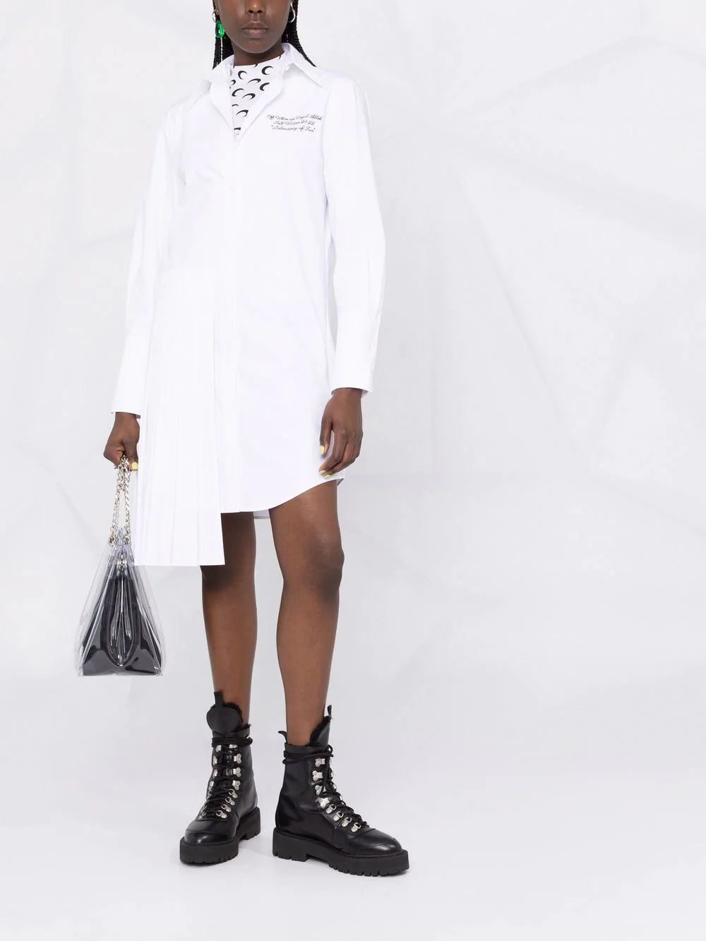 Off-White Popeline asymmetric shirt dress - Image 2