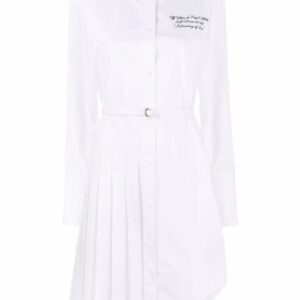 Off-White Popeline asymmetric shirt dress