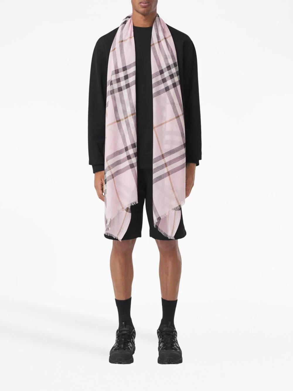 Burberry lightweight check wool scarf - Image 2