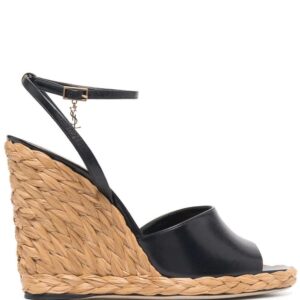 Saint Laurent Paloma braided wedge heel sandals