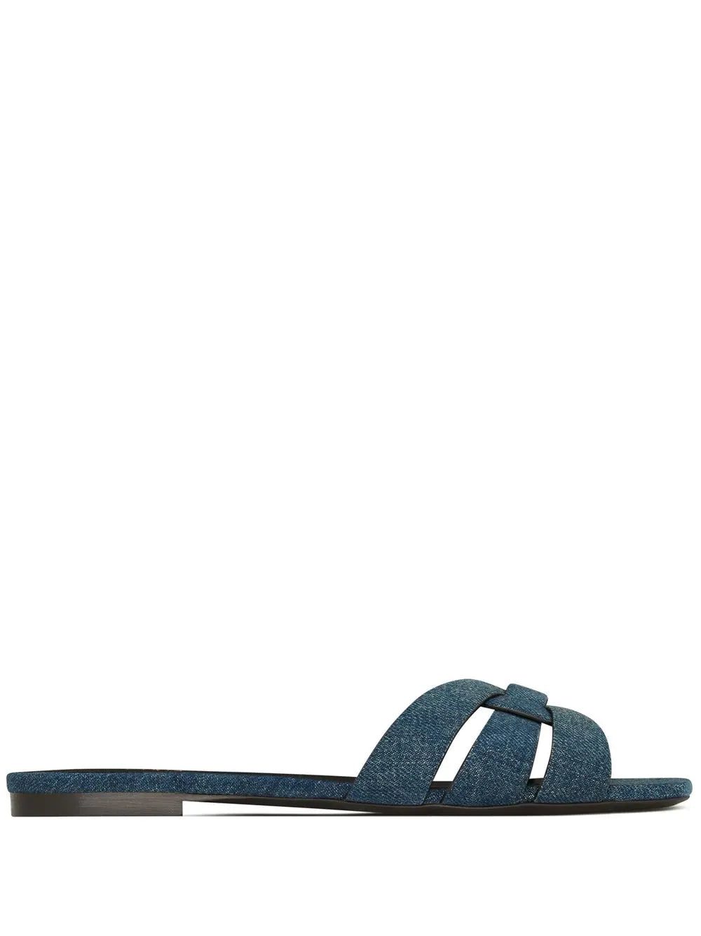 Saint Laurent slip-on denim sandals