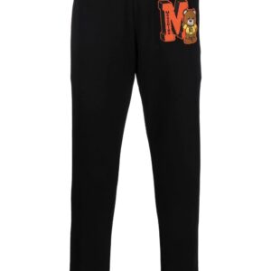 Moschino  flocked bear logo trackpants