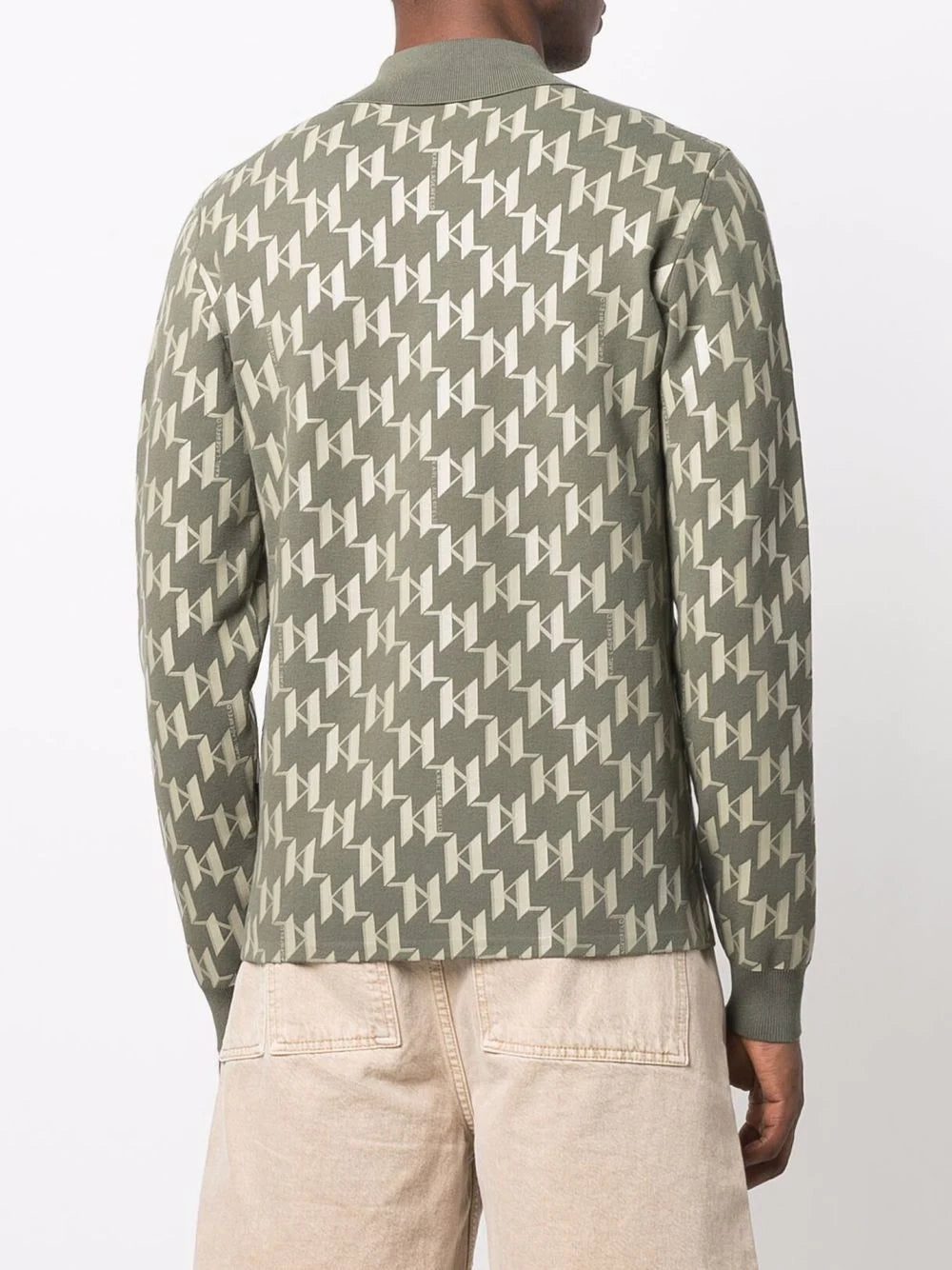 Karl Lagerfeld monogram knit polo shirt - Image 4