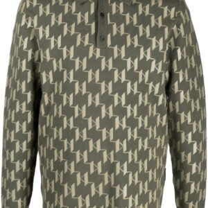 Karl Lagerfeld monogram knit polo shirt