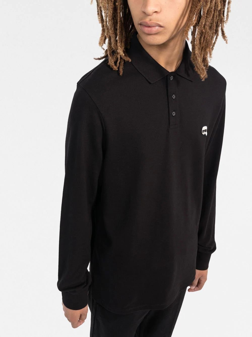 Karl Lagerfeld Ikonik Karl long-sleeved polo shirt - Image 3