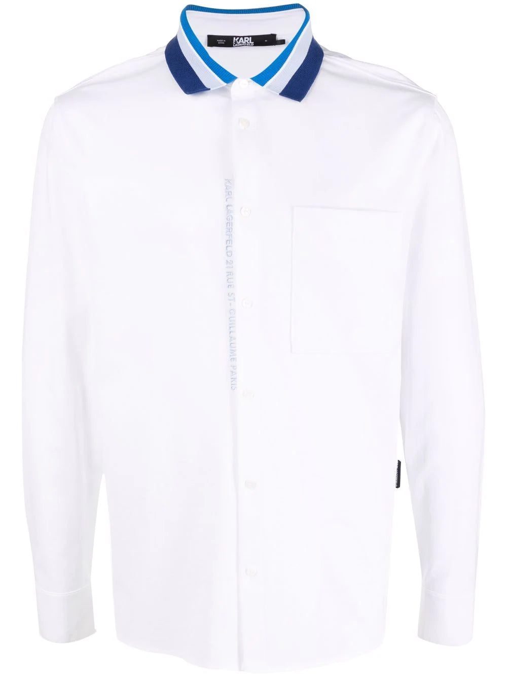 Karl Lagerfeld stripe-knit jersey shirt