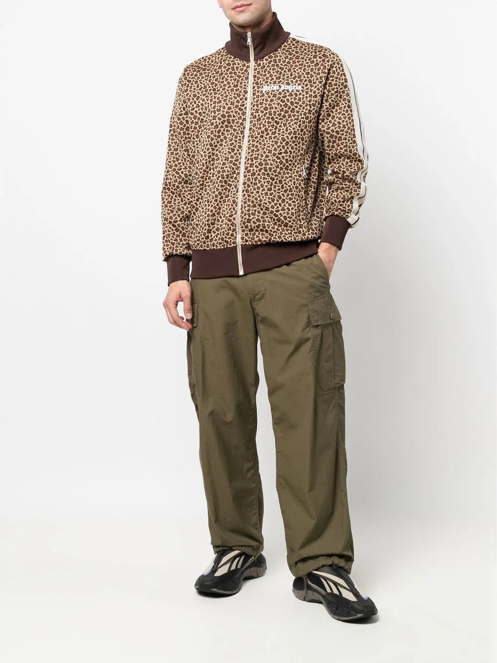 Palm Angels leopard jacquard zipped jacket - Image 2