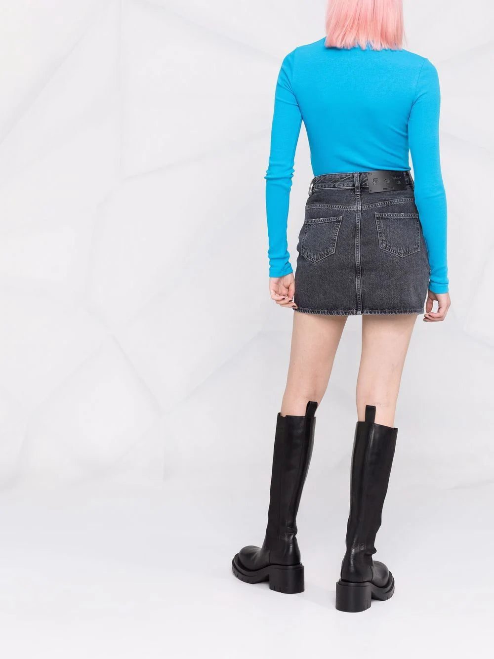 Off-White logo-print denim skirt - Image 4