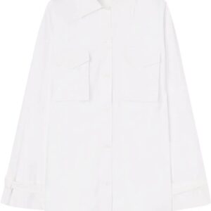 Off-White poplin cargo shirt dress