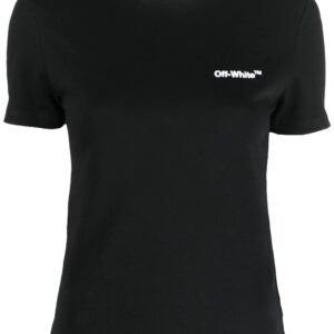 Off-White  Helvetica logo-print T-shirt
