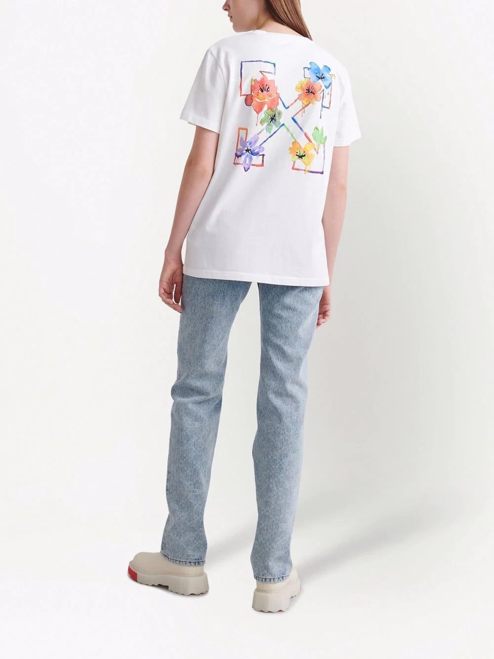 Off-White Floral-Arrows cotton T-shirt - Image 4