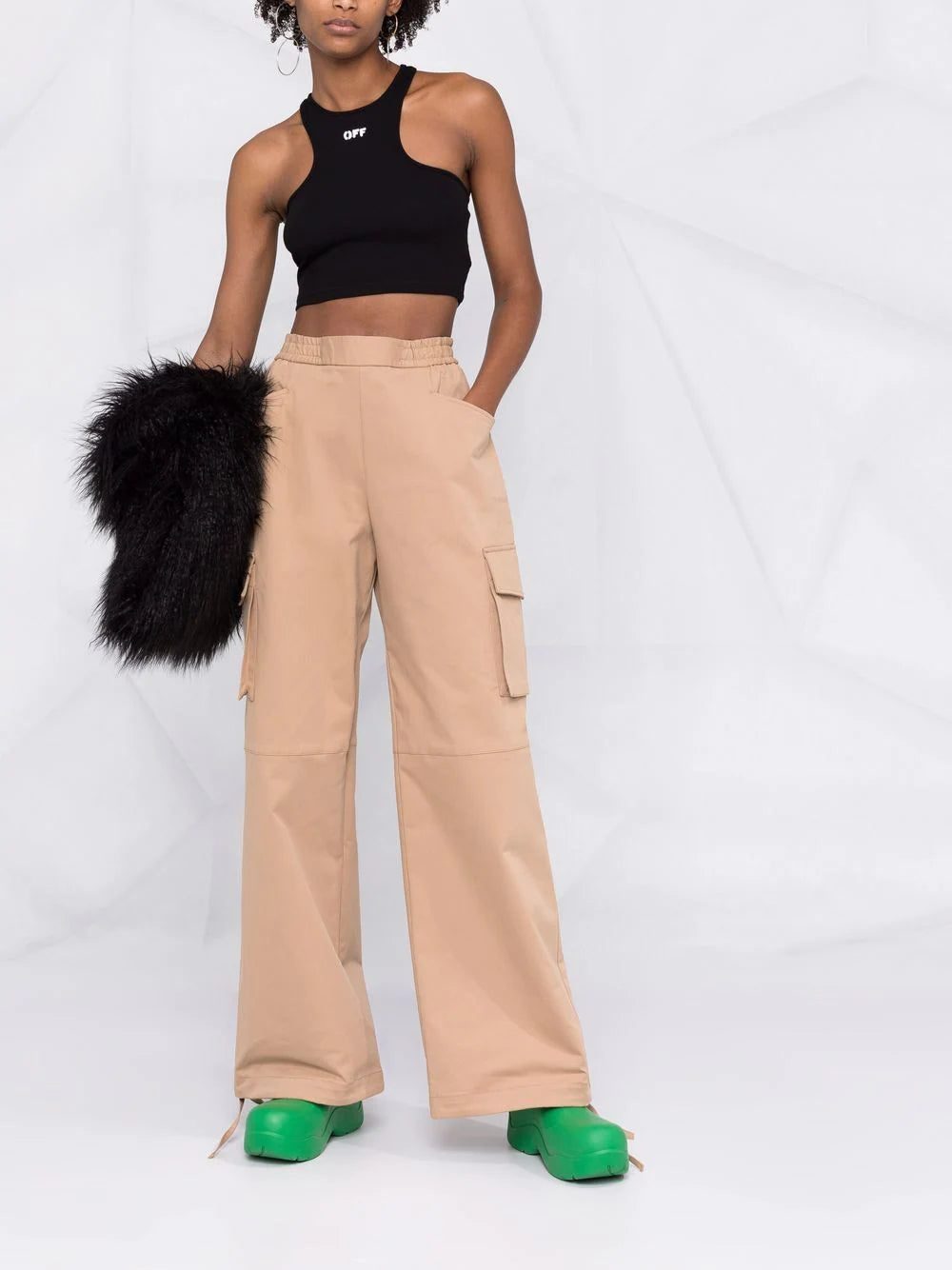 Off-White Off-Stamp ribbed crop top - Image 2