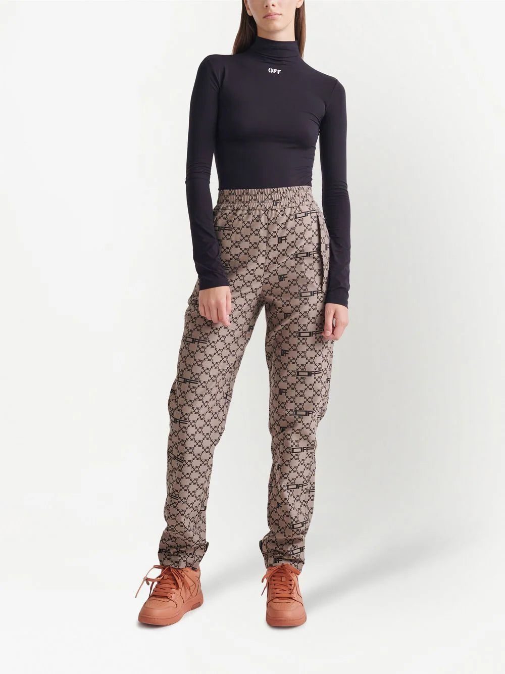 Off-White monogram tapered-leg trousers - Image 2