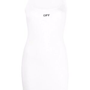 Off-White Off-Stamp ribbed dress