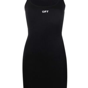 Off-White Off-Stamp ribbed dress