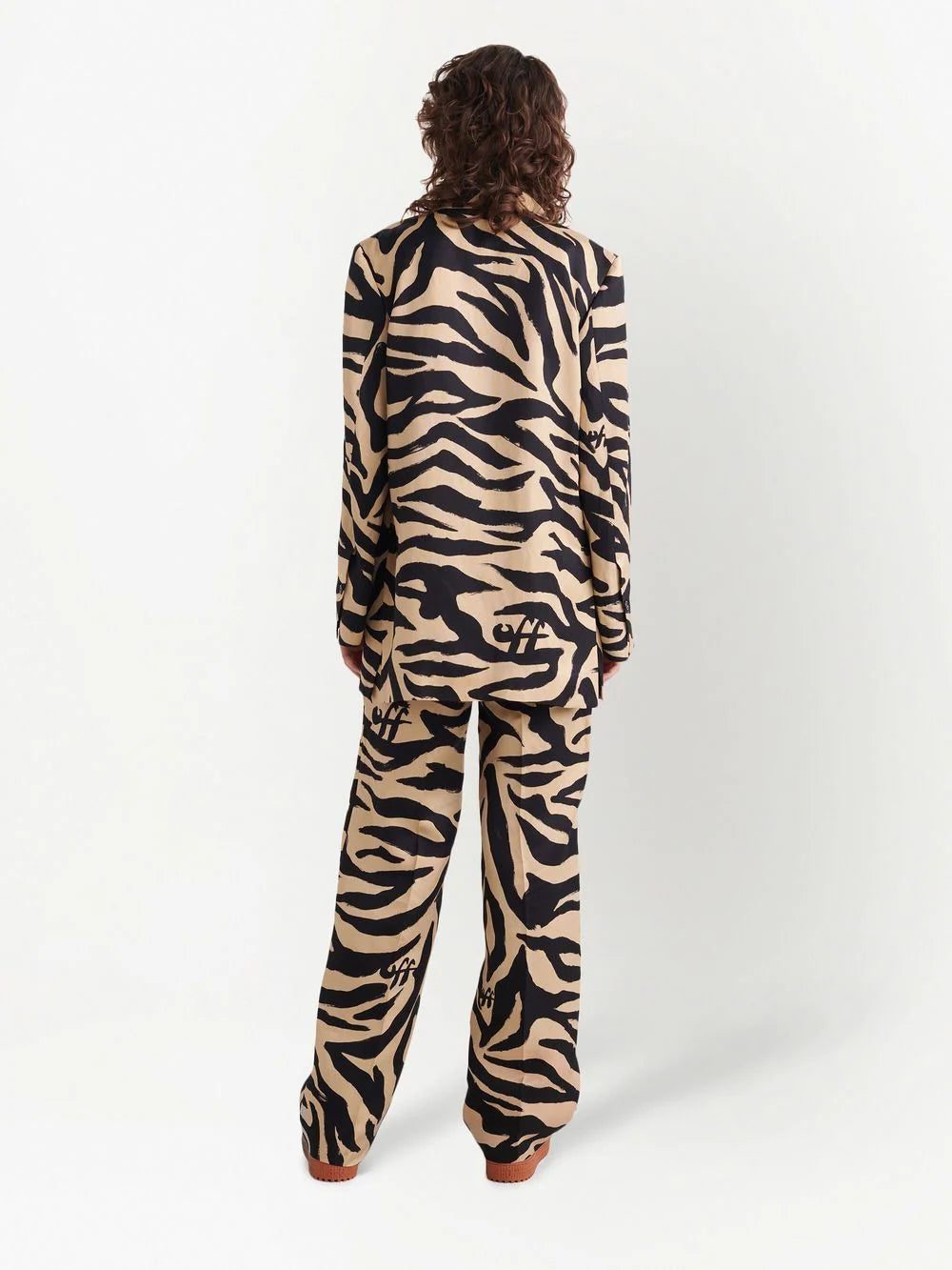 Off-White zebra-print oversized blazer - Image 4