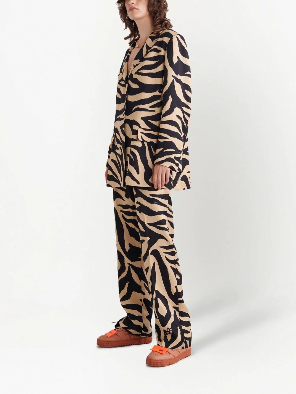 Off-White zebra-print oversized blazer - Image 3